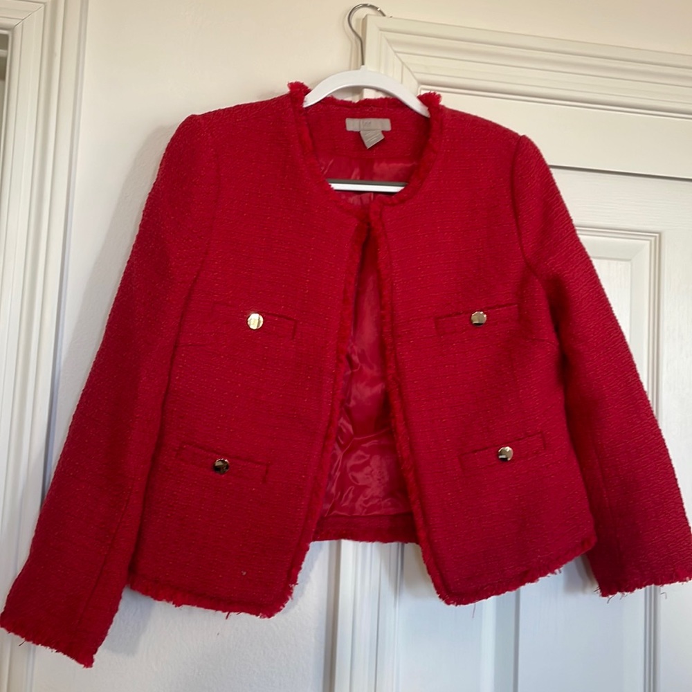 H&M Red Tweed Jacket